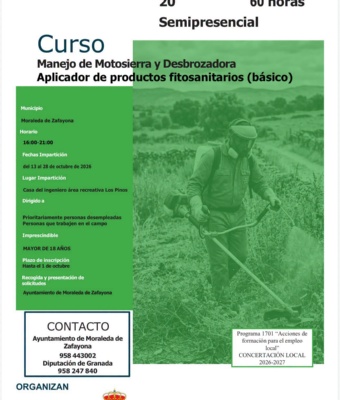 Curso manejo motosierra y desbrozadora