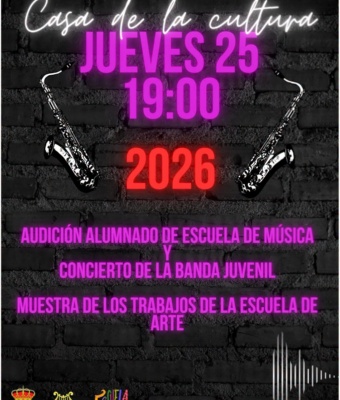 Audición alumnado de Escuela de Música y concierto de la banda juvenil